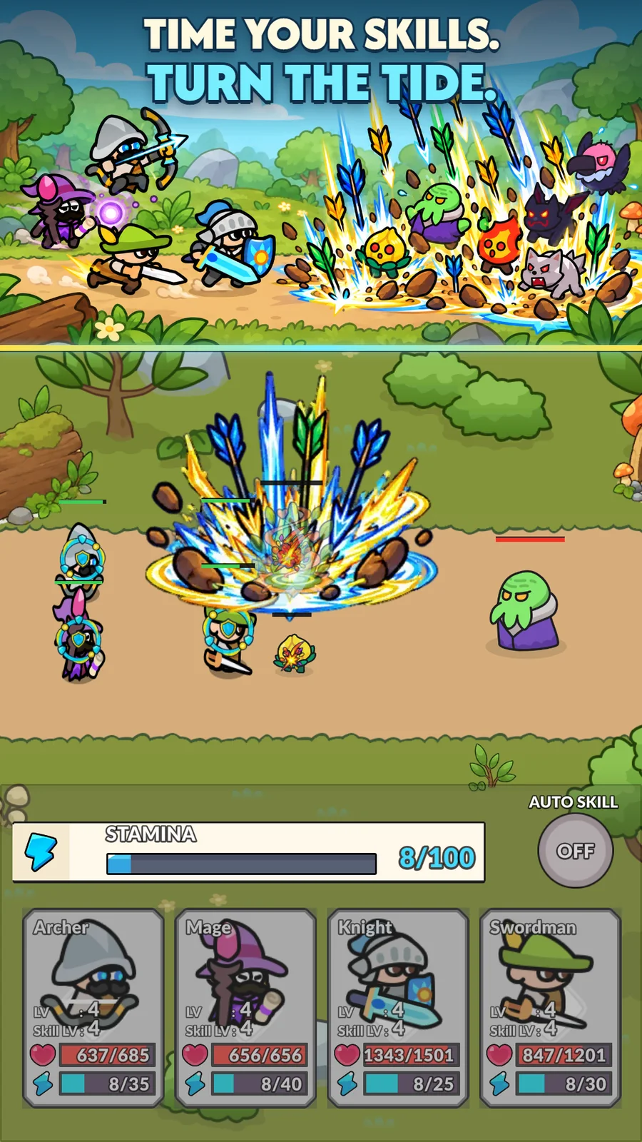 Hero skills change the course of a battle