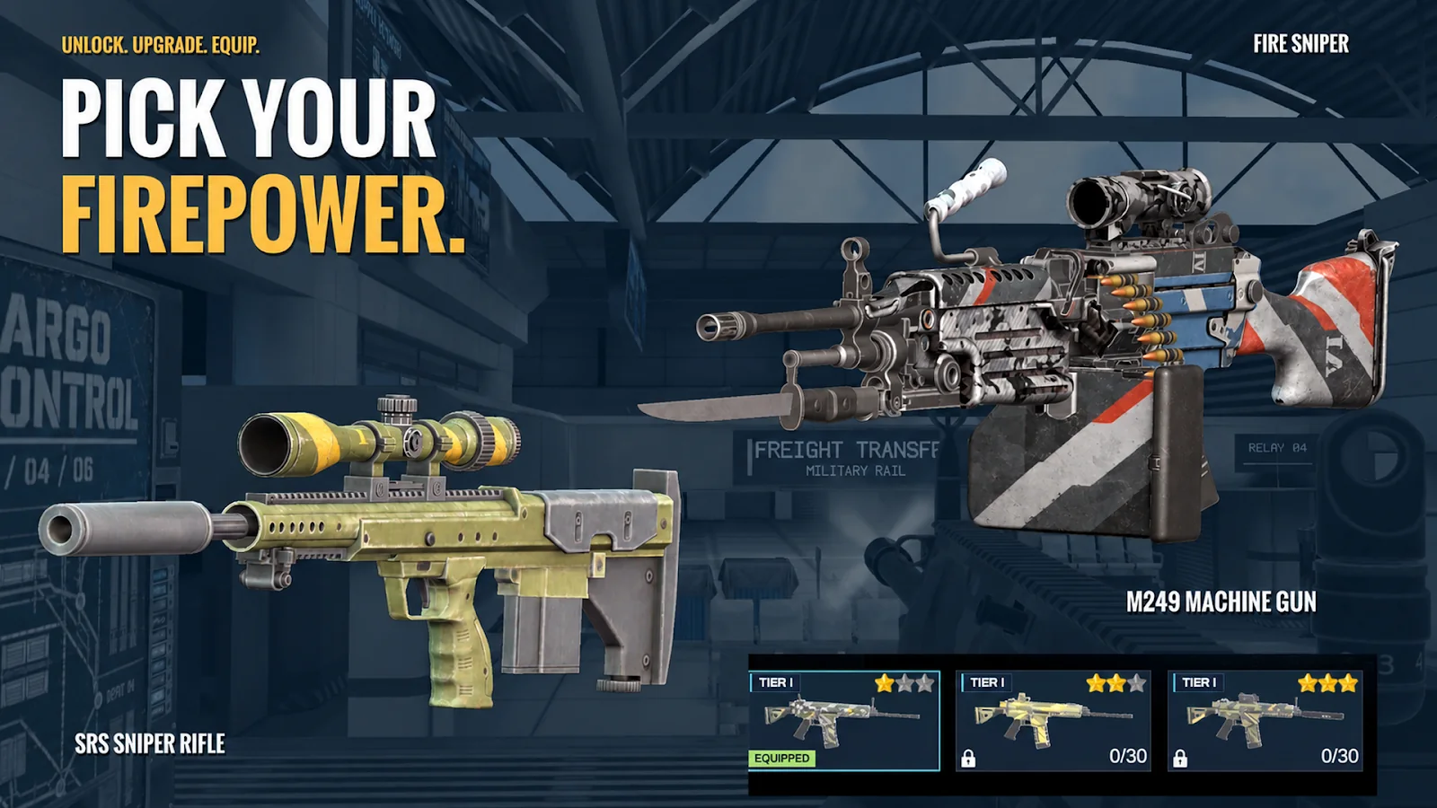 Choose weapons for your loadout