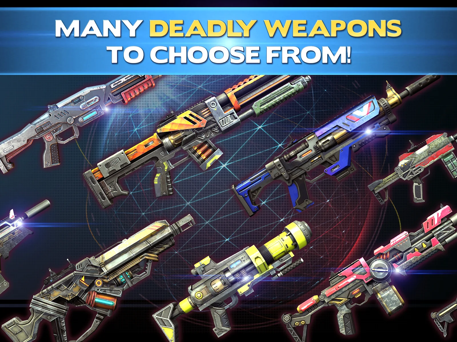 Explore the weapon arsenal