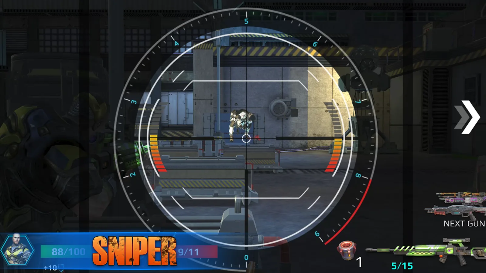 Take aim with a sniper rifle